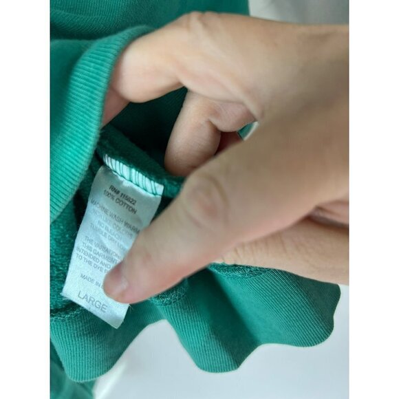 Retro Brand Zip Sweatshirt Green Size Large - Picture 6 of 6